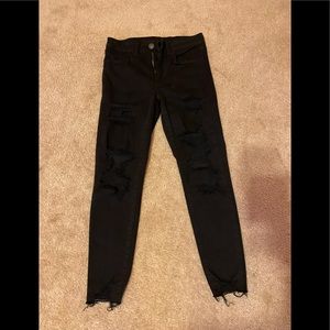 American Eagle distressed cropped jeggings
